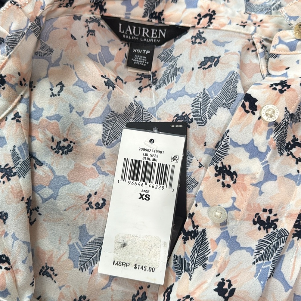 Lauren Women's Ralph Lauren Floral Georgette Blouse NWT - Picture 5 of 6